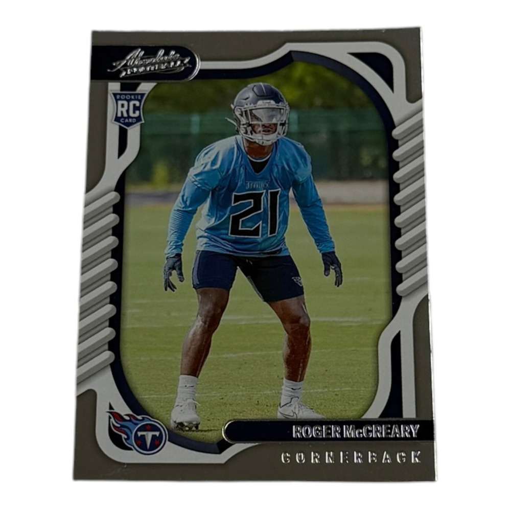 2022 Panini Absolute Football‎ Roger McCreary Rookie Card #192 Tennessee Titans